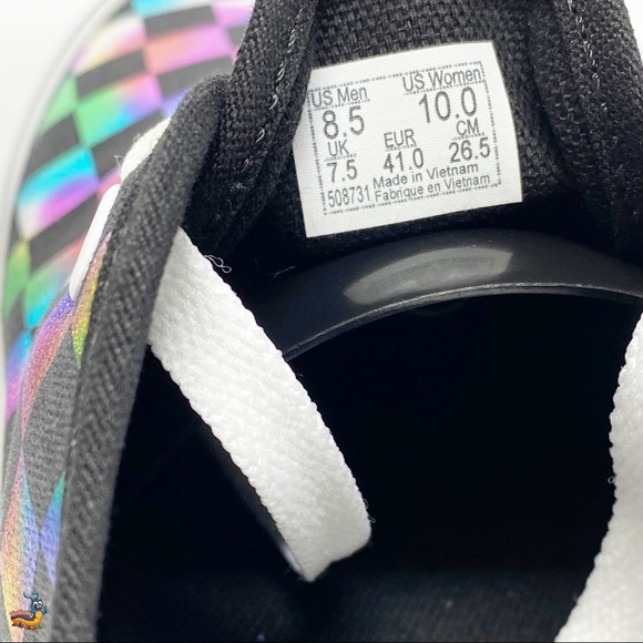 Vans Authentic Iridescent Checkerboard Shoes - Picture 10 of 11